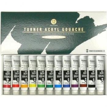 Turner acrylic gouache 12 color set school