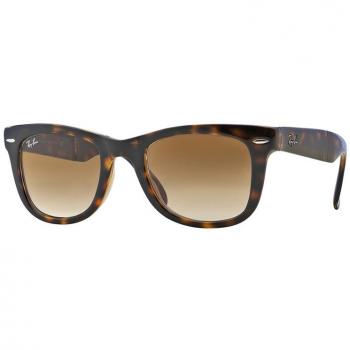 Ray-Ban RB4105 Folding Wayfarer Sunglasses - Light Havana Brown Gradient, 50mm Lens Size, One Size