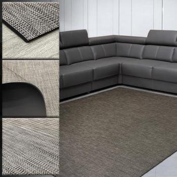 Alfombra Vinílica Resistente TADI & IMPERIO 1979 - Color Marrón - 200x250 cm - Lavable y para Exterior