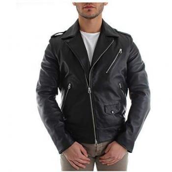 REPLAY M8058 000 83056 - Chaqueta de Piel para Hombre Negro L