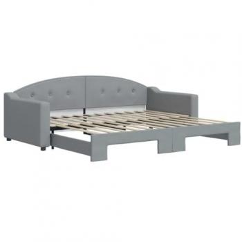 Sofá cama nido tela gris claro 90x200 cm