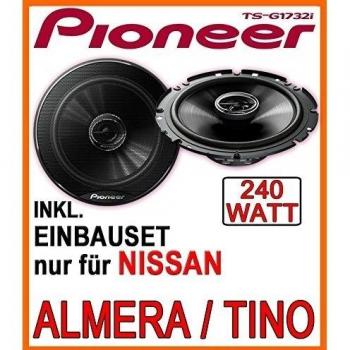 Nissan Almera + Tino - Lautsprecher - Pioneer TS-G1732i - 16cm Einbauset