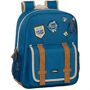 safta 612009640 Mochila Junior Adaptable Carro Reciclable National Geographic Explorer, 320x120x380mm