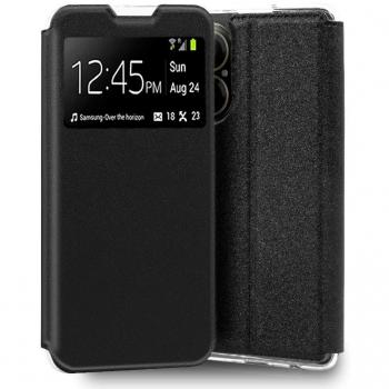 Funda tipo libro lisa negra para Realme C67