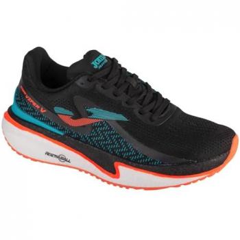 Zapatillas Joma R.Viper para hombre, modelo Rvipew2401, color negro puro con detalles en naranja, talla 40, diseñadas para running técnico