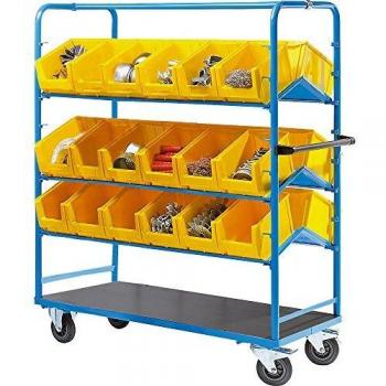 Carro de Picking Eurokraft Pro 516020 - Dimensiones 1500 x 650 x 1750 mm, Capacidad de Carga 300 kg
