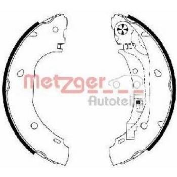 Juego de zapatas de freno traseras Metzger MG 988 para Citroën Jumper, Fiat Ducato y Peugeot Boxer