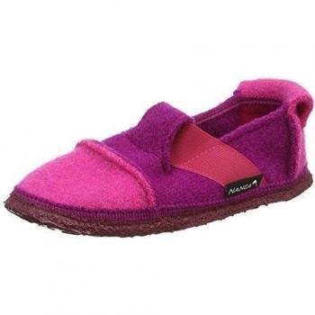 Nanga Berg - Zapatillas de estar por casa de lana para niña rosa Pink