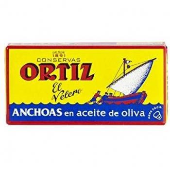 Ortiz Conservas El Velero Anchoas en Aceite de Oliva, 47.5g