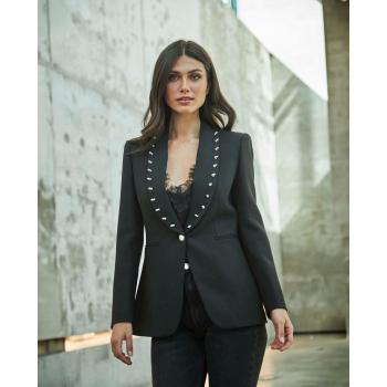 Blazer de mujer negro con tachas de The Extreme Collection