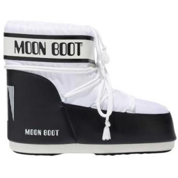 Moon Boot Icon Low Nylon White Winter Boots for Men and Women, Size 42-44