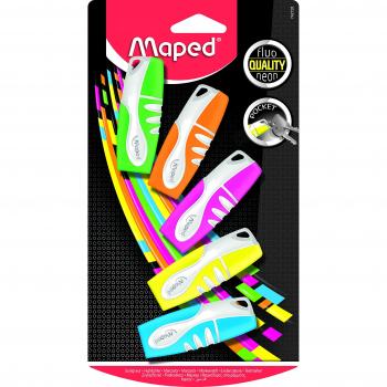 Bolsa de 5 Resaltadores Fluorescentes Peps Colores Surtidos Maped