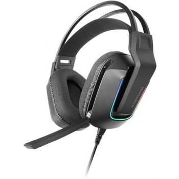 Auriculares Gaming Mars Gaming MH-STRIKE, FRGB Rainbow, Ergonómicos, Drivers Neodimio 50mm, Micrófono Plegable, Controles Integrados, Almohadillas Air, Diadema Ajust