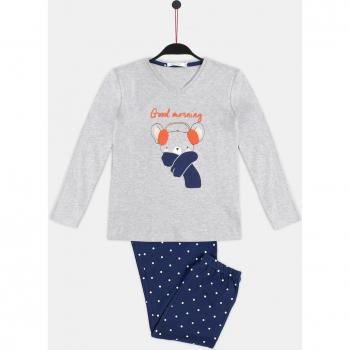 Admas - Pijama de niña con manga larga y pantalón largo