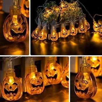 Jhua 20 Luz Bombilla LED Forma de Calabaza de la Batería Powered Luces Secuencia de Hadas