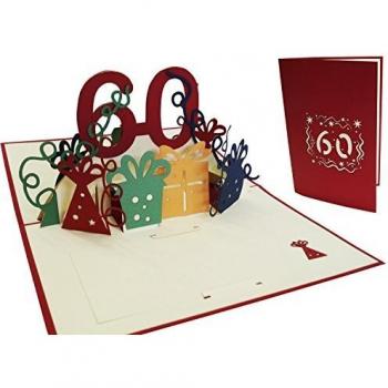 Lin Pop Up de tarjetas de felicitación por 60 beeeeestial Día, tarjetas de cumpleaños tarjetas de felicitación Tarjetas de felicitación Cumpleaños