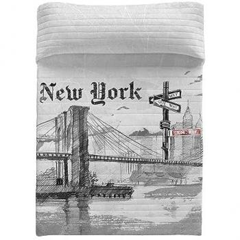 Colcha Bouti Estampada Naturals 235x260 cm - Tejido Microfibra Extra Suave con Relleno 100% Poliéster - Incluye 2 Fundas de Cojín - Para Cama de