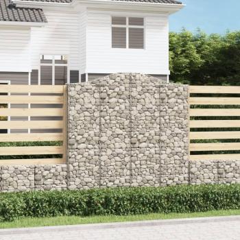 Cestas de Gaviones Arco 3 Piezas 200x30x200/220 cm Hierro Galvanizado