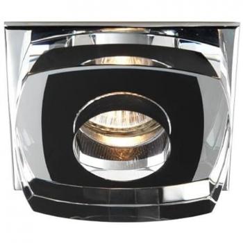 Aro Empotrable Avalio Negro CRISTAL RECORD 00-140-01-180 - Diseño Elegante, Empotrable fijo 'Avalio' cuadrado GU5.3 IP20 9x9x4cm fabricado