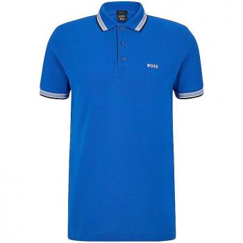 Hugo Boss BOSS Green Paddy Contrast Mens Polo Shirt - Medium Blue - Size XL