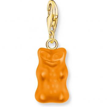 Thomas Sabo x Haribo Gold-Plated Orange Bear Charm Pendant with Crystal Glass
