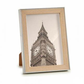 Marco de Fotos Estándar 15,6 x 2 x 20,7 cm Plateado Marrón Plástico Vidrio (6 Unidades)