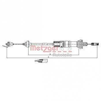 Cable de Embrague Metzger 11.3049 para Peugeot 206 con Ajuste Automático