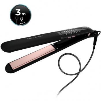 Cecotec Bamba Ritualcare 1200 Titanium Ion Touch Plancha De Pelo con Revestimiento de Titanio Negra