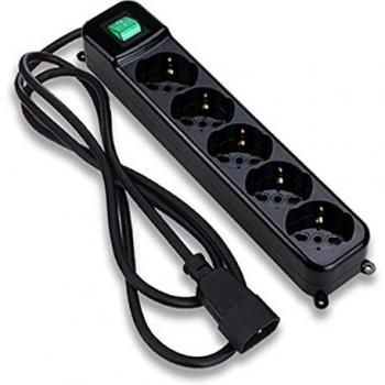 Multipresa Power Cleaner 5 IEC - 5 Salidas Italia/Schuko - Interrutor Luminoso - Cavo 1.5m