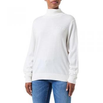 Armani Exchange Women's White Turtleneck Sweater Size M - Soft Wool Casual Knit