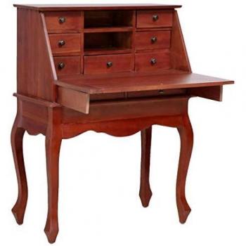 vidaXL Secretary Desk - Type: Desk, Color: Brown, Dimensions: 78x42x103 cm, Material: Solid Mahogany Wood