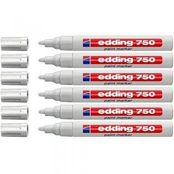 Edding 750 Marcador de Pintura Brillante Blanco 2-4mm