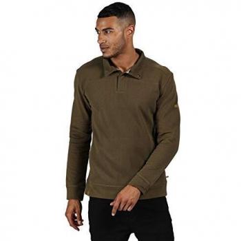 Regatta Theon-Forro Polar con Cierre De Botones A Presión En El Cuello Fleece, Hombre, Camo Green, XXL