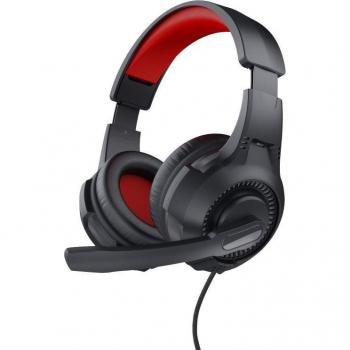 Trust GXT 322 Carus Auriculares Gaming con Micrófono, Alámbricos, Jack 3.5mm, Diadema Ajustable, Sonido Estéreo, Para PC/PS4/PS5/X