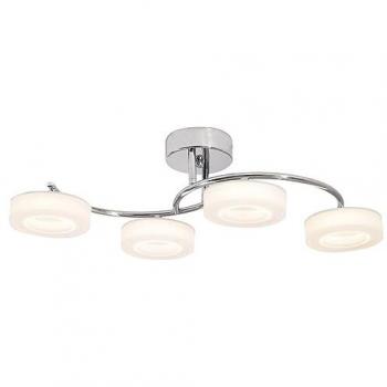 Plafón LED TOKIO 4x12W 3840lm 4000K Cromo L.59,8xAn.27,4xAl.17,5cm