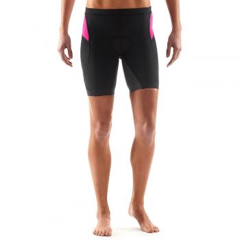 Skins Tri 400 – Pantalones de compresión para Mujer, Mujer, Color Negro/Rosa, tamaño XS