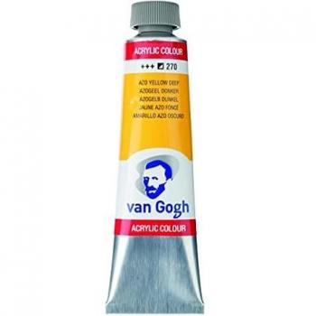 Pintura Acrílica Fina 40 ml - Amarillo Azo Oscuro 270