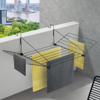 Tendedero colgante Tilburg 12 m Negro