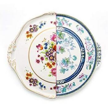 Bandeja de porcelana redonda Hybrid-Dorotea Ø 35 cm