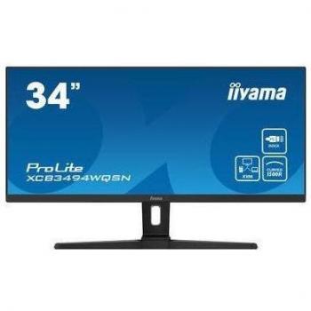 iiyama ProLite XCB3494WQSN-B5 34 Curved UltraWide Quad HD LED Display 3440 x 1440 Pixels 120Hz FreeSync USB-C Black