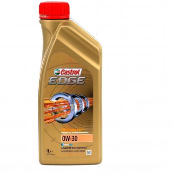Aceite de motor CASTROL Edge 0W30 1L, sintético, alta resistencia al desgaste, tecnología Fluid TITANIUM, mejora el rendimiento del motor, adecuado para vehículos modernos