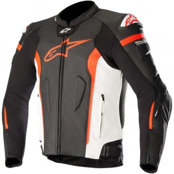Alpinestars – Chaqueta de moto Missile Tech Air Comp, black white red Fluo Air, 54