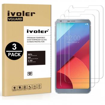 ivoler [3 Piezas] Protector de Pantalla para LG G6, Cristal Vidrio Templado Premium