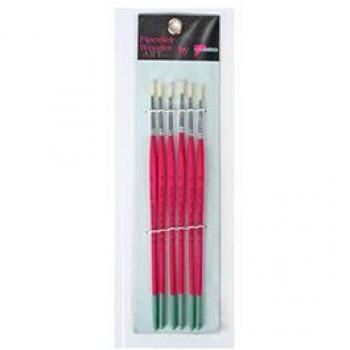 Set de Pinceles Pryse 6121002 para Bellas Artes, Número 2, Pelo de Cerda, Punta Redonda, Pack de 6