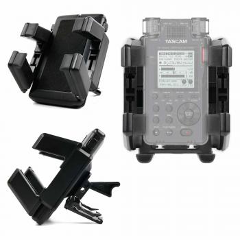 DURAGADGET Soporte Para Coche Para Grabadora Digital Portátil Tascam DR-100MKIII , Tascam DR-22WL , Tascam DR-44WL , Tascam DR-05 V2 - ¡Ideal Para La Rejilla De Ventilación!