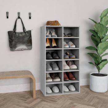 Zapatero Sonoma gris 54x34x100,5 cm madera multicapa