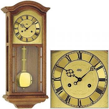 Reloj de Pared Analógico Clásico AMS 650/4 Mecánico Plata 66 x 15 x 44 cm