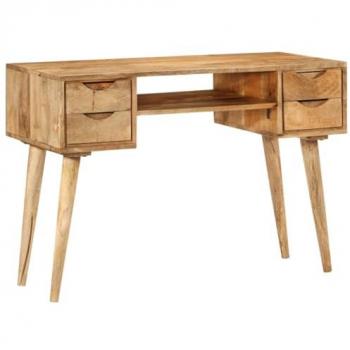 vidaXL Desk with Drawers 110x47x76 cm Solid Wood Mango