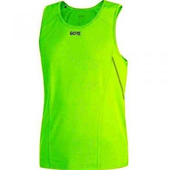 GORE WEAR, Hombre, Camiseta Transpirable sin Mangas para Correr, Gore R5 Sleeveless Shirt, Talla: L, Color: Amarillo neón, 100152