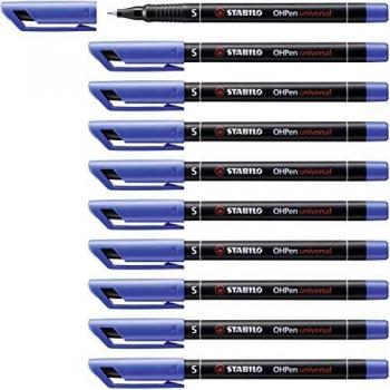 Marcador permanente STABILO OHPen 0.4mm azul - Confección de 10 unidades